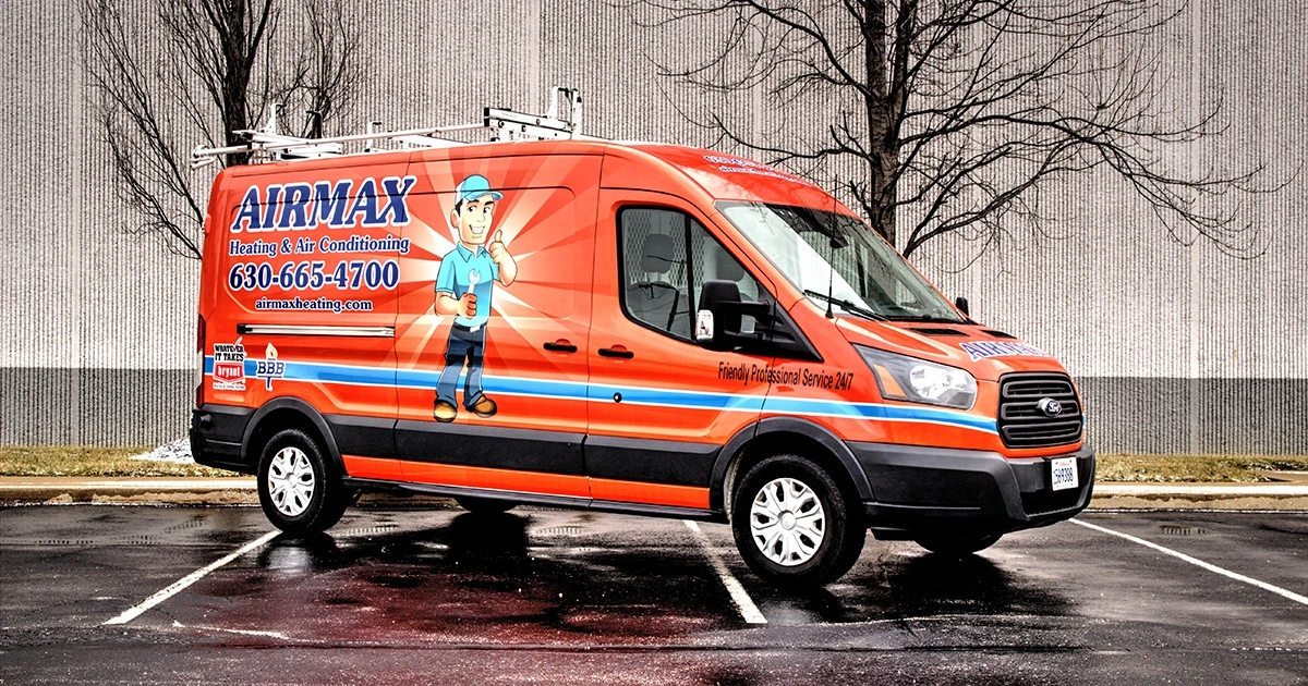 Transit Van Wrap AirMax HVAC TKO Graphix